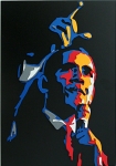 Barack Obama (Kunststoff-Portrait)