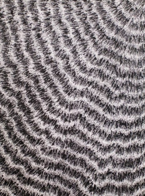 "Strahlen von rechts" ( Tuschfederzeichnung 100 x 65 cm ) Serie "Geordnetes Chaos" 