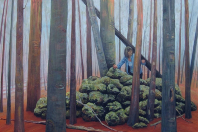 "Steiniger Wald", 120 x 180 cm, Öl a. L., 2013